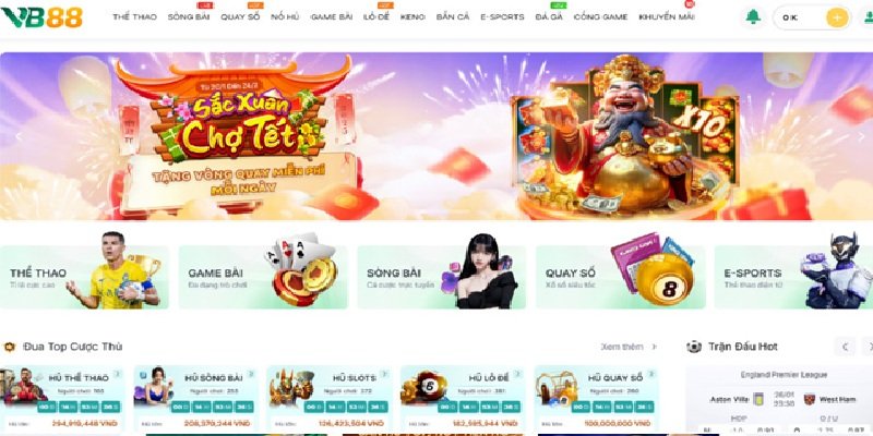 Đầu tiên cần truy cập vào website nhà cái VB88 